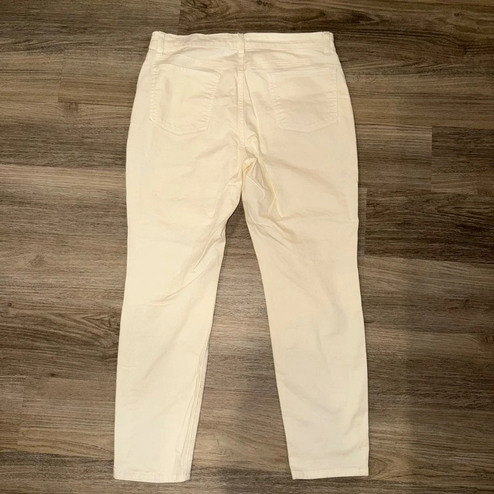 Eileen Fisher‎ Organic Cotton Jeans Womens 12 Undyed Straight Leg Denim